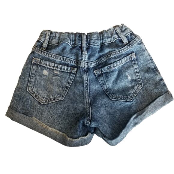 Sugar & Jade Girl's Button Front Rolled Hem Denim Shorts, Size 10S - Picture 2 of 7